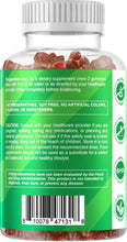 Sea moss gummies supplement bottle with back label and barcode