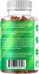 Vitamatic Irish sea moss gummies UAE bottle of red gummies in clear jar with white lid and green label