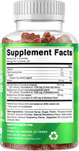 Sea moss gummies supplement facts panel on supplement bottle label