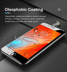 Mumzar iPhone SE 2016 screen replacement front glass LCD assembly with oleophobic coating and water droplets