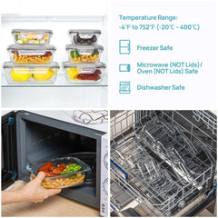 Vtopmart Leak Proof Food Storage Containers Set Clear - Mumzar