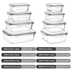 Vtopmart Leak Proof Food Storage Containers Set Clear - Mumzar