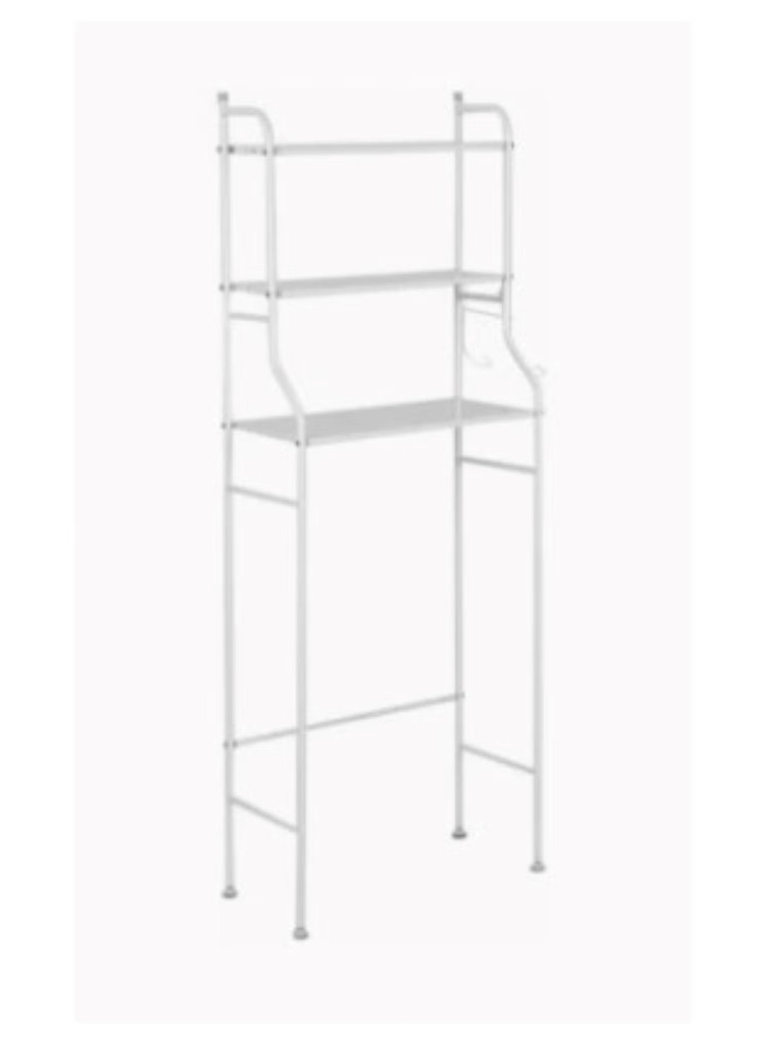 Huitich white metal wall mounted bathroom storage rack with three shelves for organizing toiletries