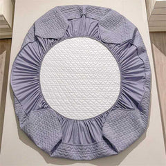 Huitich waterproof bedding topper king size gray fitted bedding topper set with elastic edges