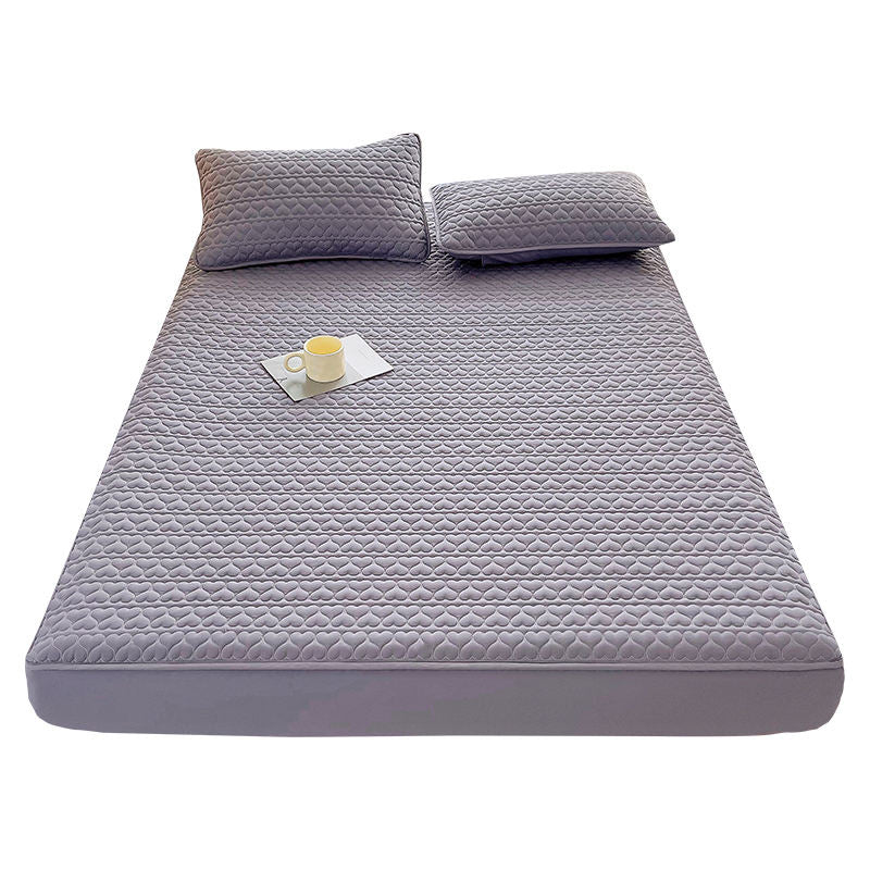 Waterproof Fitted Bedding Topper Set - King Size (180 x 200 cm) - Dark Grey Includes 2 Pillowcases - Mumzar.com
