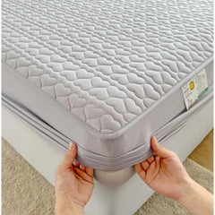Huitich waterproof king size bedding set fitted sheet with quilted heart pattern and elastic edges