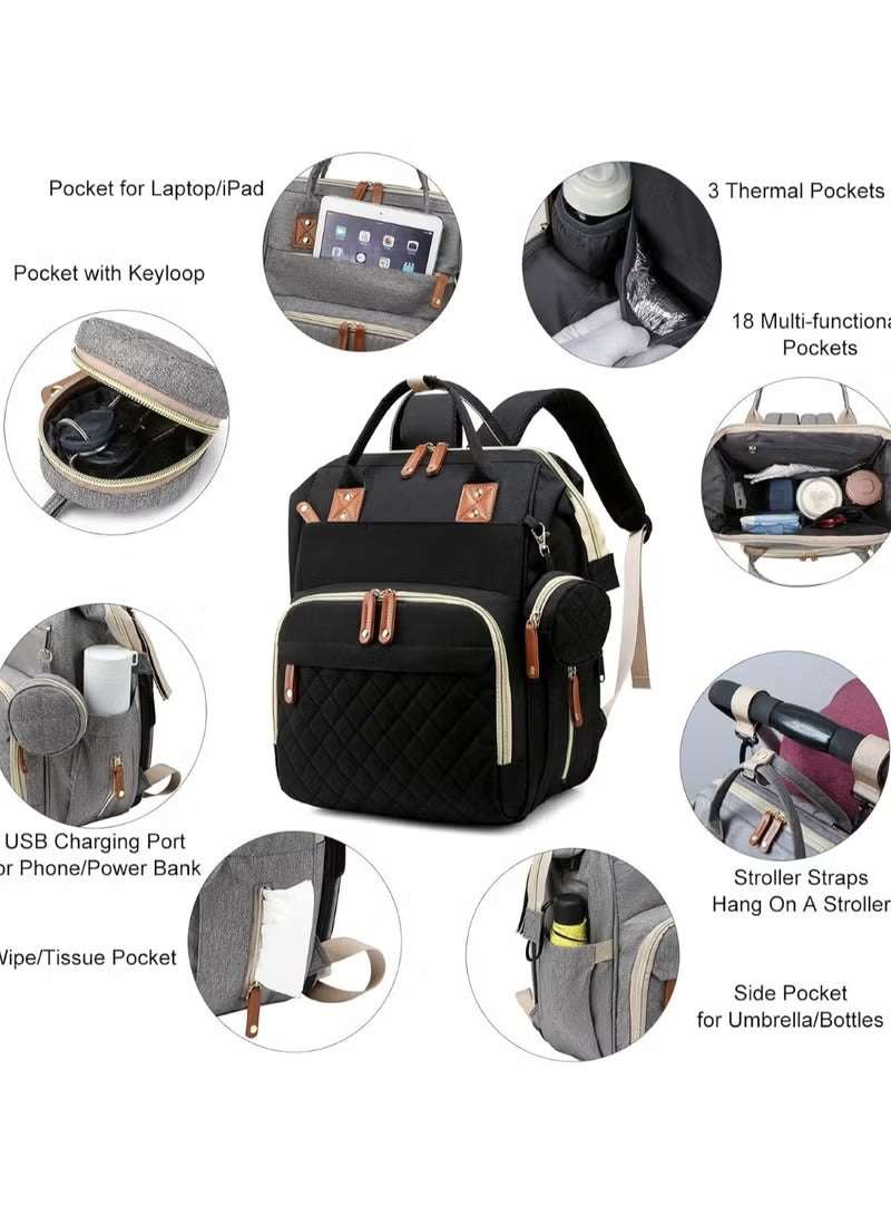 Huitich waterproof maternity backpack UAE with multiple pockets and stroller straps for convenience