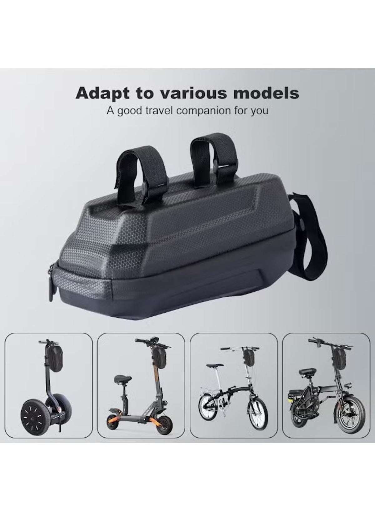 Huitich waterproof scooter front bag designed for various models with adjustable straps for secure attachment
