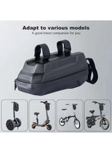 Dark scooter front bag with top carry strap and adjustable shoulder strap
