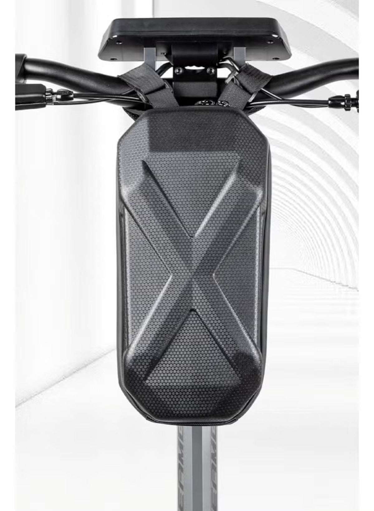 Huitich waterproof scooter front bag with a sleek design, perfect for storing essentials securely