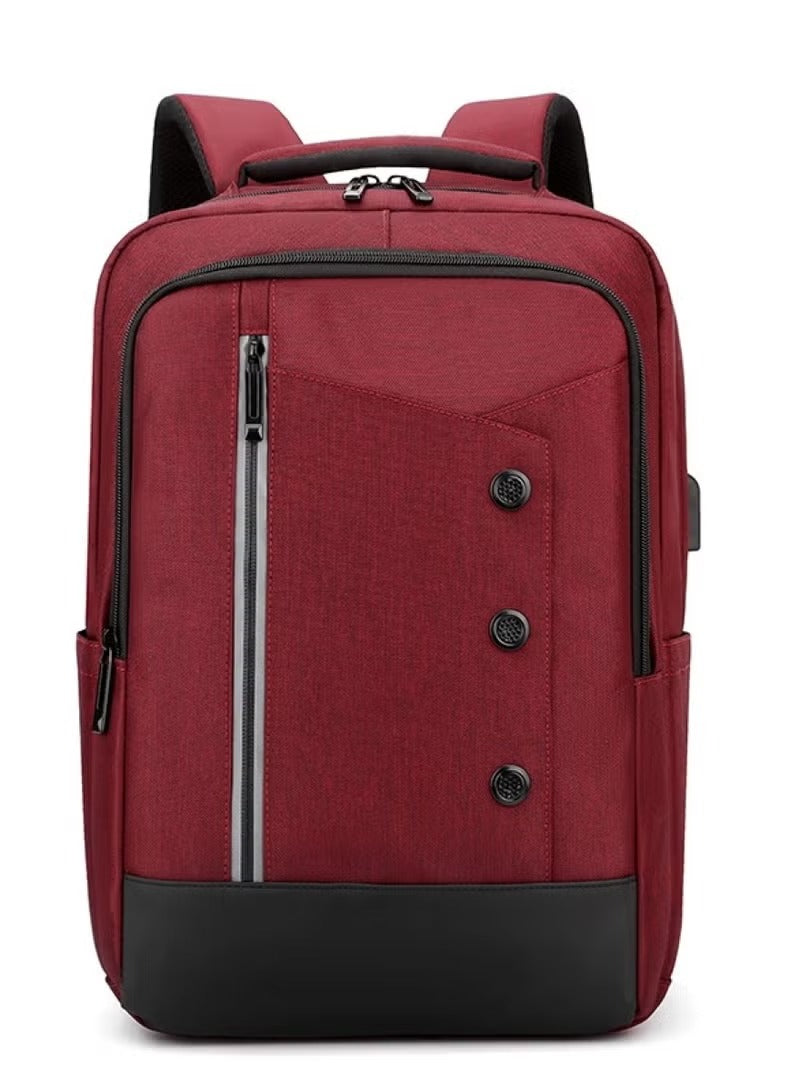 Huitich waterproof travel backpack UAE in burgundy color with stylish design and multiple pockets