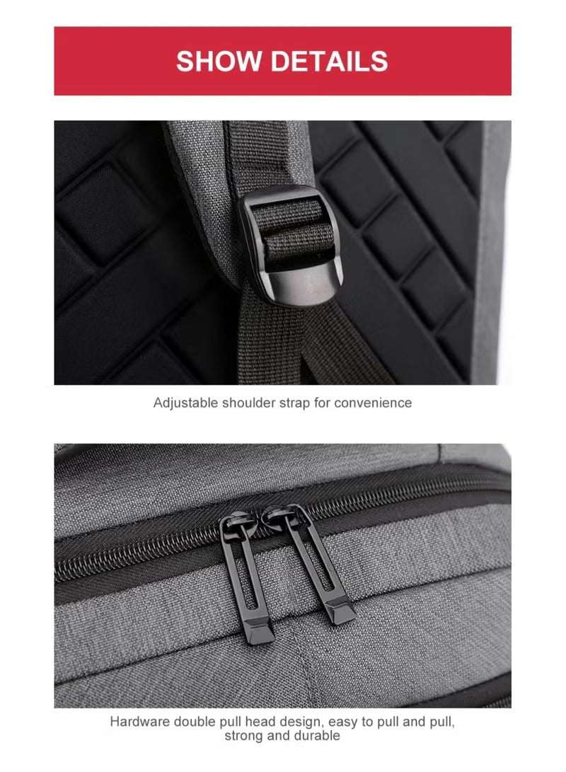 Close-up of Huitich waterproof travel bag large capacity featuring adjustable shoulder strap and durable zipper design