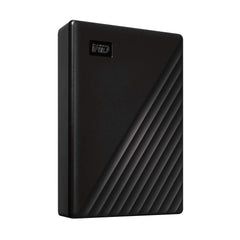 Western Digital portable hard drive for laptop with sleek black textured design