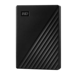 Western Digital black portable hard drive for laptop with diagonal textured design
