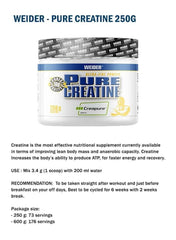 Pure Creatine Creapure 250g – Unflavoured | 100% Pure Creatine Monohydrate | Maximize Strength, Endurance & Muscle Growth - Mumzar