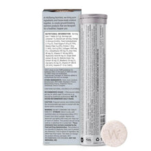 Supplement tube with back ingredient panel and dissolving tablet