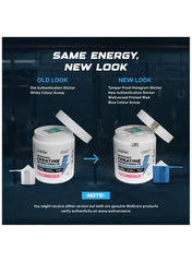 Wellcore Creatine Monohydrate Powder UAE in Old and New Packaging Comparison