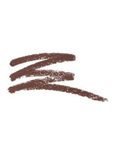 Brown kohl eyeliner swatches on skin, three horizontal strokes