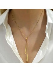 Minimalist Geometric Triangle Pendant Necklace