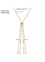 Minimalist Geometric Triangle Pendant Necklace