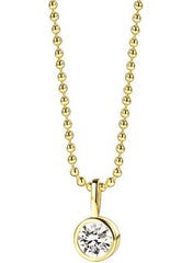 Minimalist Gold Crystal Pendant Necklace for Women
