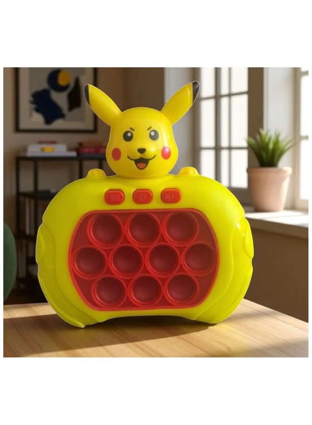 Pikachu Pop Sensory Fidget Toy – Yellow Silicone Stress Reliever for Kids & Adults