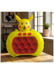 Pikachu Pop Sensory Fidget Toy – Yellow Silicone Stress Reliever for Kids & Adults
