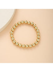 Gold Color Tone 5-Piece Pearl Bead Jewelry Set for Women