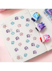 Pony Cartoon 3-Piece Stamp Set – Cute Self-Inking Stamps for Kids & Teachers