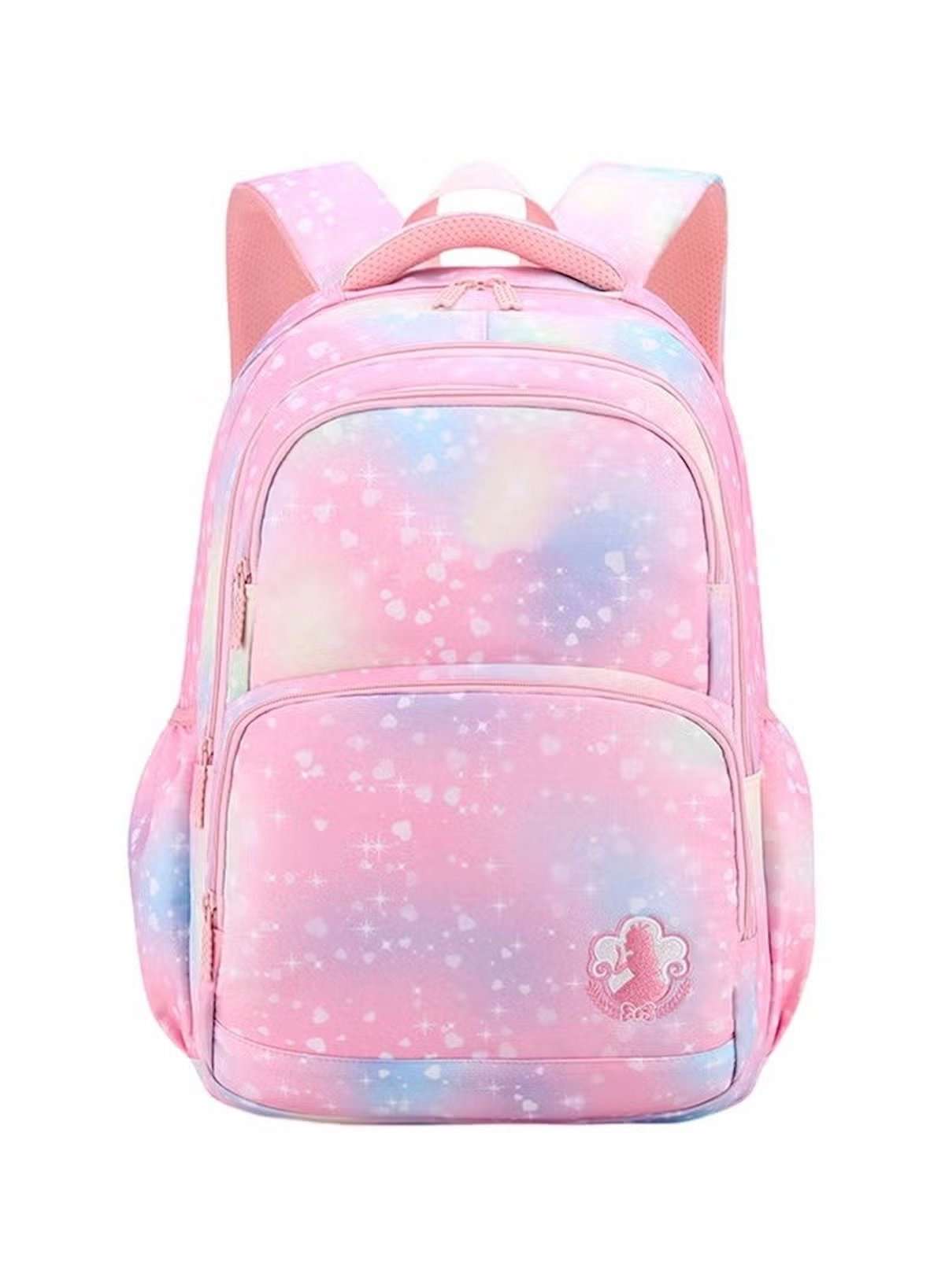3-Piece Pastel Galaxy Backpack Set for Girls – School Bag, Lunch Bag & Pencil Case (Blue or Pink)