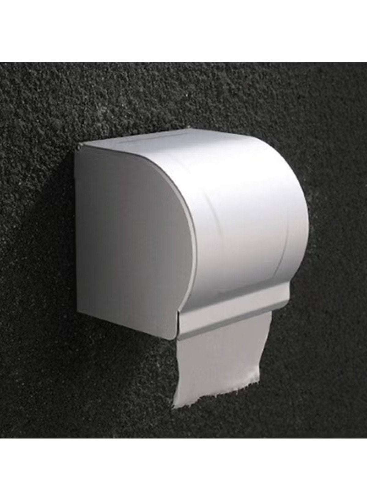 Round Toilet Tissue Box – Space Aluminum (Black / White) | K8 (High-Grade) 13cm × 11cm × 13cm