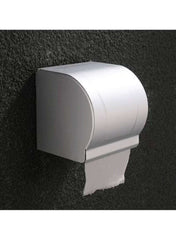 Round Toilet Tissue Box – Space Aluminum (Black / White) | K8 (High-Grade) 13cm × 11cm × 13cm
