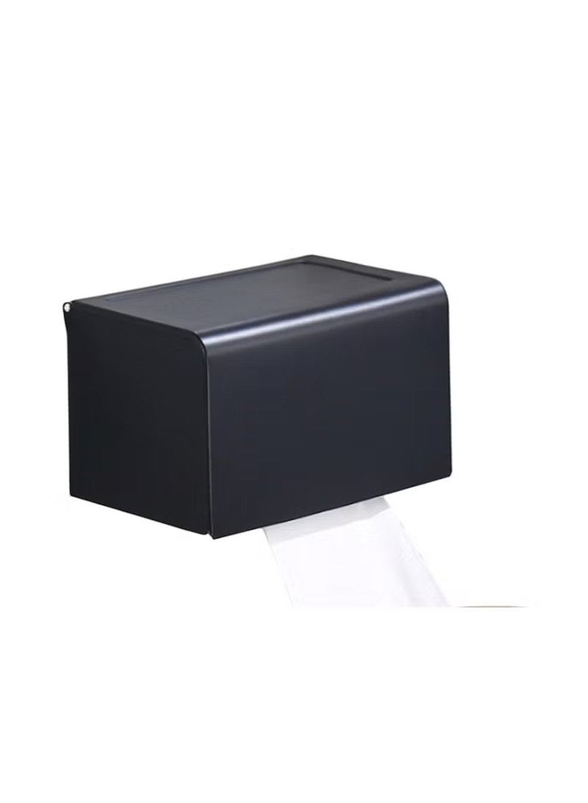 Portarrollos de papel higiénico cuadrado negro – Space Aluminum, montaje en pared (F20) 20 cm × 14 cm × 13 cm