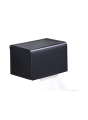 Portarrollos de papel higiénico cuadrado negro – Space Aluminum, montaje en pared (F20) 20 cm × 14 cm × 13 cm