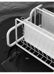 2-Tier Kitchen Dish Drying Rack with Sink Drainer & Cutlery Shelf – Space-Saving Countertop Organizer