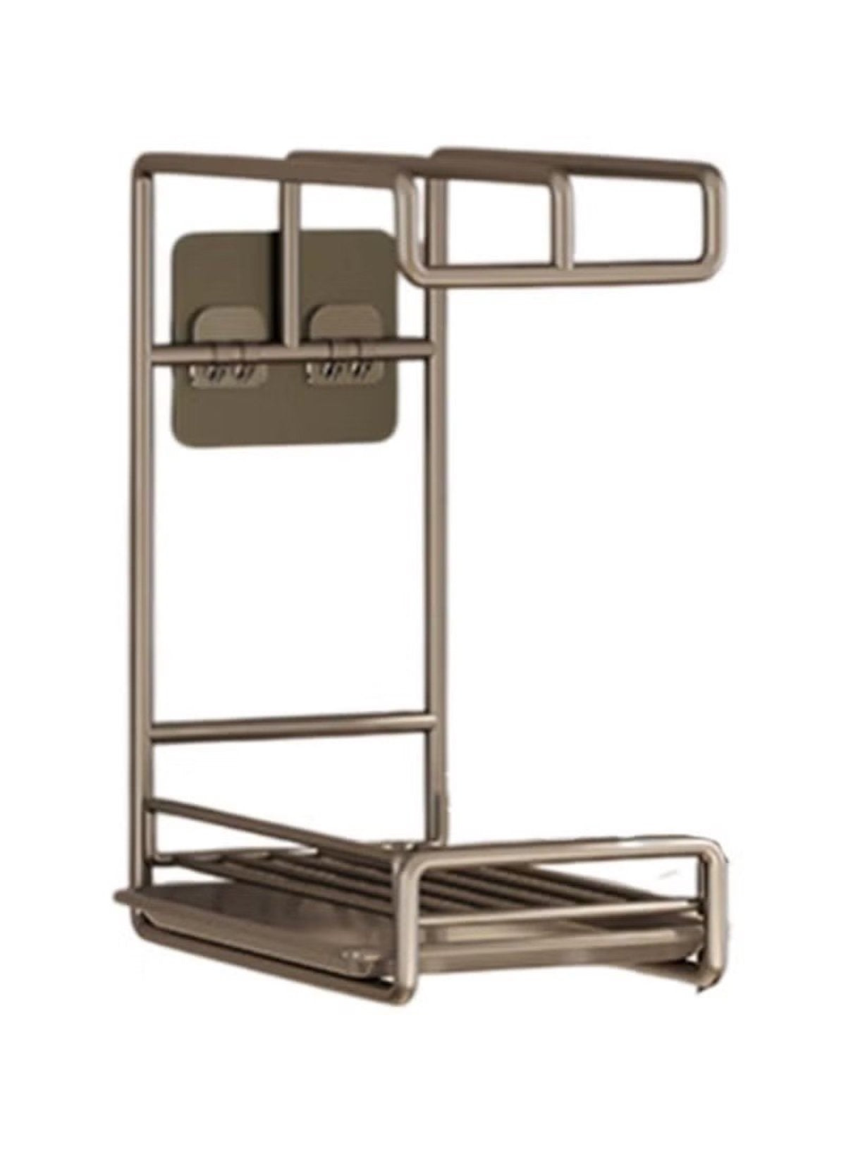 Punch-Free Stainless Steel Rag Rack – Wall-Mounted or Countertop Organizer (silver / Gold Green)