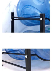 Four-Layer Vertical Water Bottle Storage Rack – Black, Single Row (105×34×33 cm)