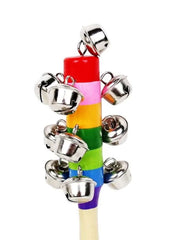 Wooden Baby Rattle Ring Handbell Toy – Musical & Educational Infant Instrument