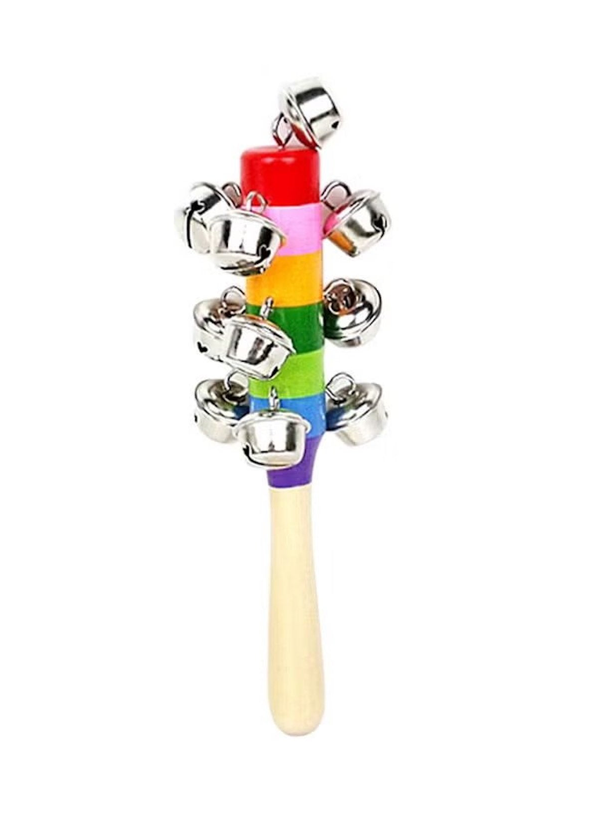 Sonajero de madera para bebé: instrumento musical y educativo.