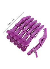 6-Piece Hair Sectioning Clips – Salon-Grade Crocodile Clamps for Hairdressing & Styling