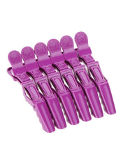 6-Piece Hair Sectioning Clips – Salon-Grade Crocodile Clamps for Hairdressing & Styling
