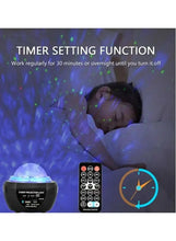 Black star projector night light with remote control and dome
