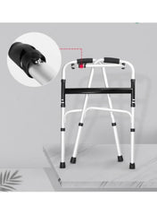 Foldable Telescopic Aluminum Walker – Lightweight Mobility Aid for Elderly & Disabled