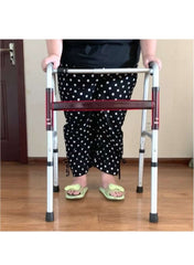 Foldable Telescopic Aluminum Walker – Lightweight Mobility Aid for Elderly & Disabled