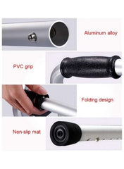 Foldable Telescopic Aluminum Walker – Lightweight Mobility Aid for Elderly & Disabled