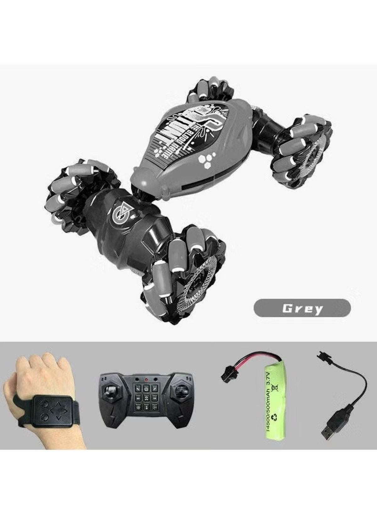 Remote Control Transformation Stunt Car with Gesture Control – Grey