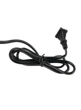 Black power cord with plug and attached nozzle tips