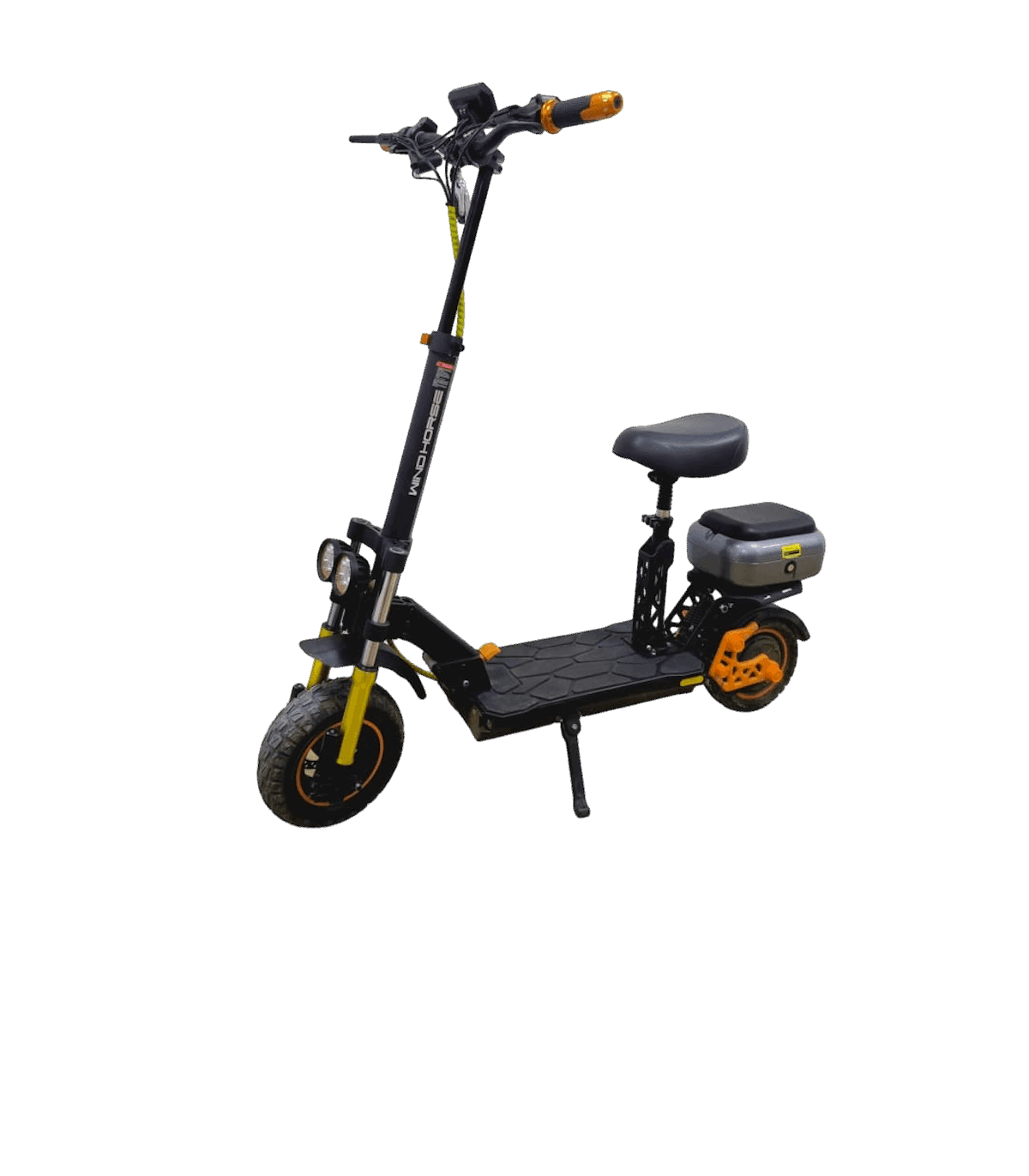 H4 Electric Scooter with 1800W Motor, 48V 13Ah Battery, 50KM/H Speed, 29KM Range, 11 Inches Tires, Dual Suspension, Disc Brakes, Remote Lock System, Storage Box and Seat