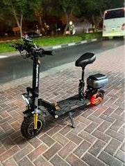 H4 Electric Scooter with 1800W Motor, 48V 13Ah Battery, 50KM/H Speed, 29KM Range, 11 Inches Tires, Dual Suspension, Disc Brakes, Remote Lock System, Storage Box and Seat
