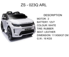 ZS-023Q ARL سيارة دفع رباعي كهربائية للأطفال بقوة 12 فولت - أبيض